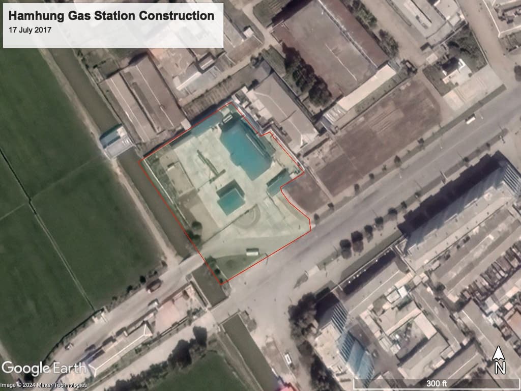 image showing construction of a new gas station in Hamhung