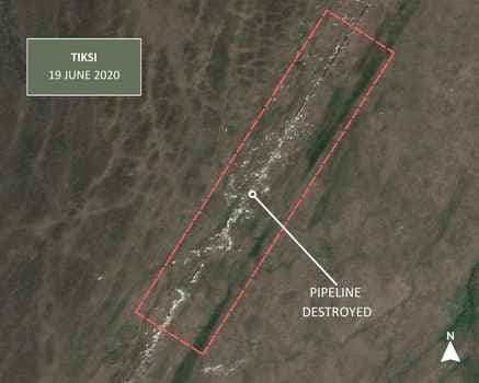 Figure 85. Tiksi pipeline destroyed